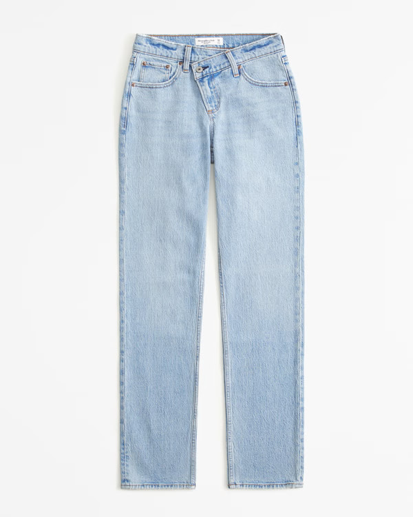 Women's Mid Rise 90s Straight Jean | Women's Bottoms | Abercrombie.com | Abercrombie & Fitch (US)