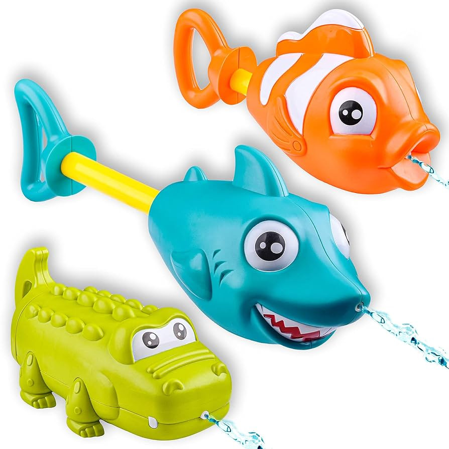 JOYIN 3 Pack Animal Water Guns for Kids, Assorted Colors, 7.5in Long, Easy to Fill and Shoot, Dur... | Amazon (US)