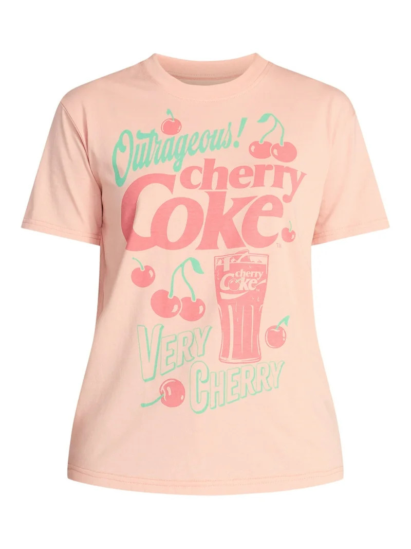 Cherry Coke Women's Graphic Tee with Short Sleeves, Sizes XXS-XXL | Walmart (US)