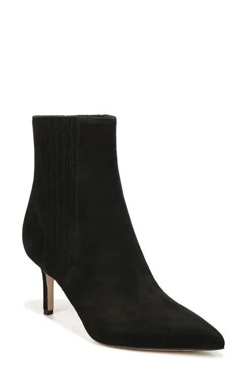 Veronica Beard Lisa 70mm Pointed Toe Bootie in Black Suede at Nordstrom, Size 6.5 | Nordstrom