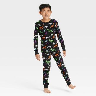 Kids' Halloween Dino Skeleton Matching Family Pajama Set - Hyde & EEK! Boutique™ Black | Target