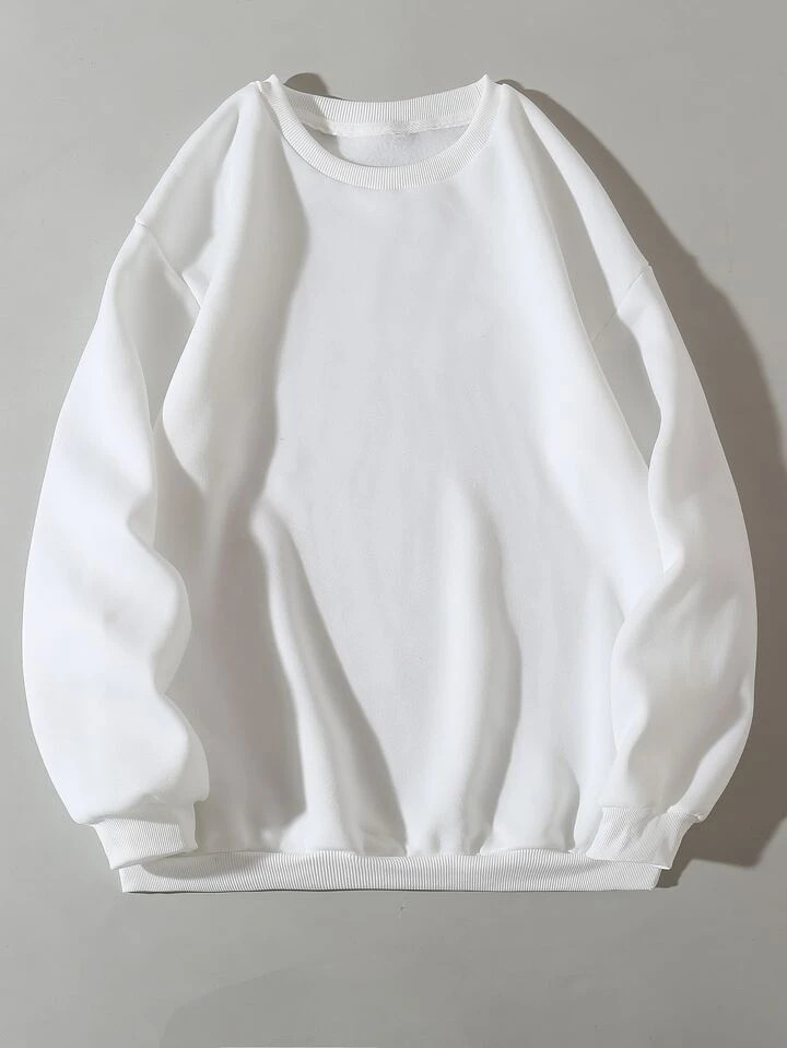 Solid Drop Shoulder Sweatshirt | SHEIN
