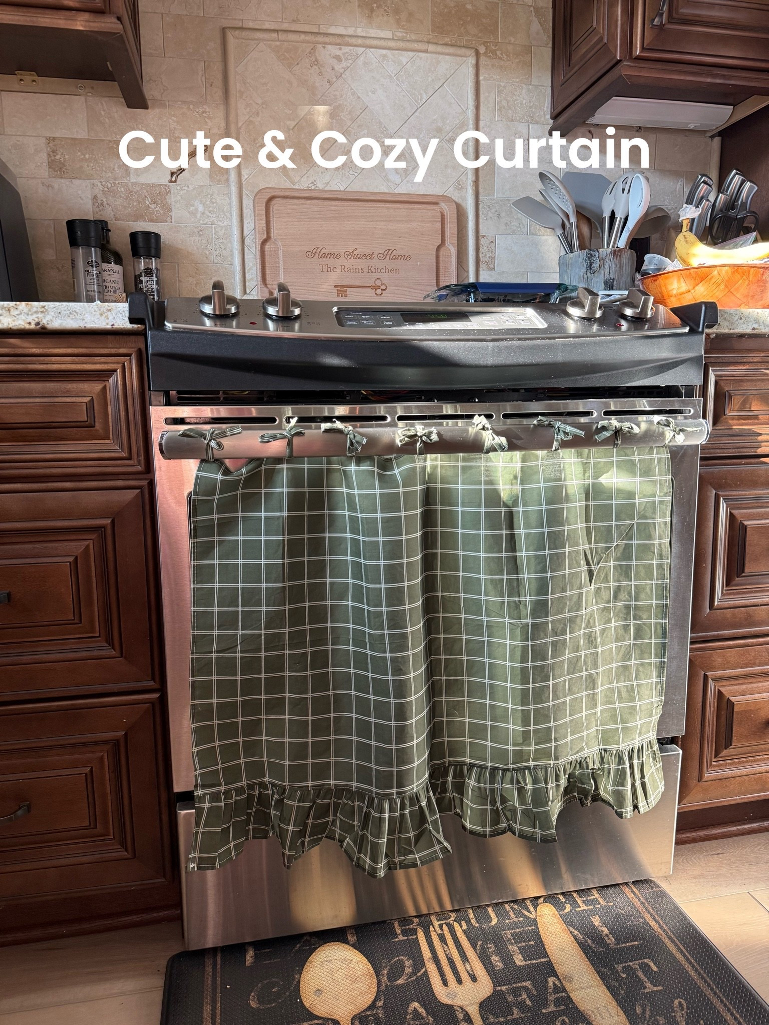 Such a cute little curtain for the oven! Made the kitchen feel cozier for fall 🍁🍂 Great Amazon find!

#LTKHome #LTKmomlife #LTKSeasonal