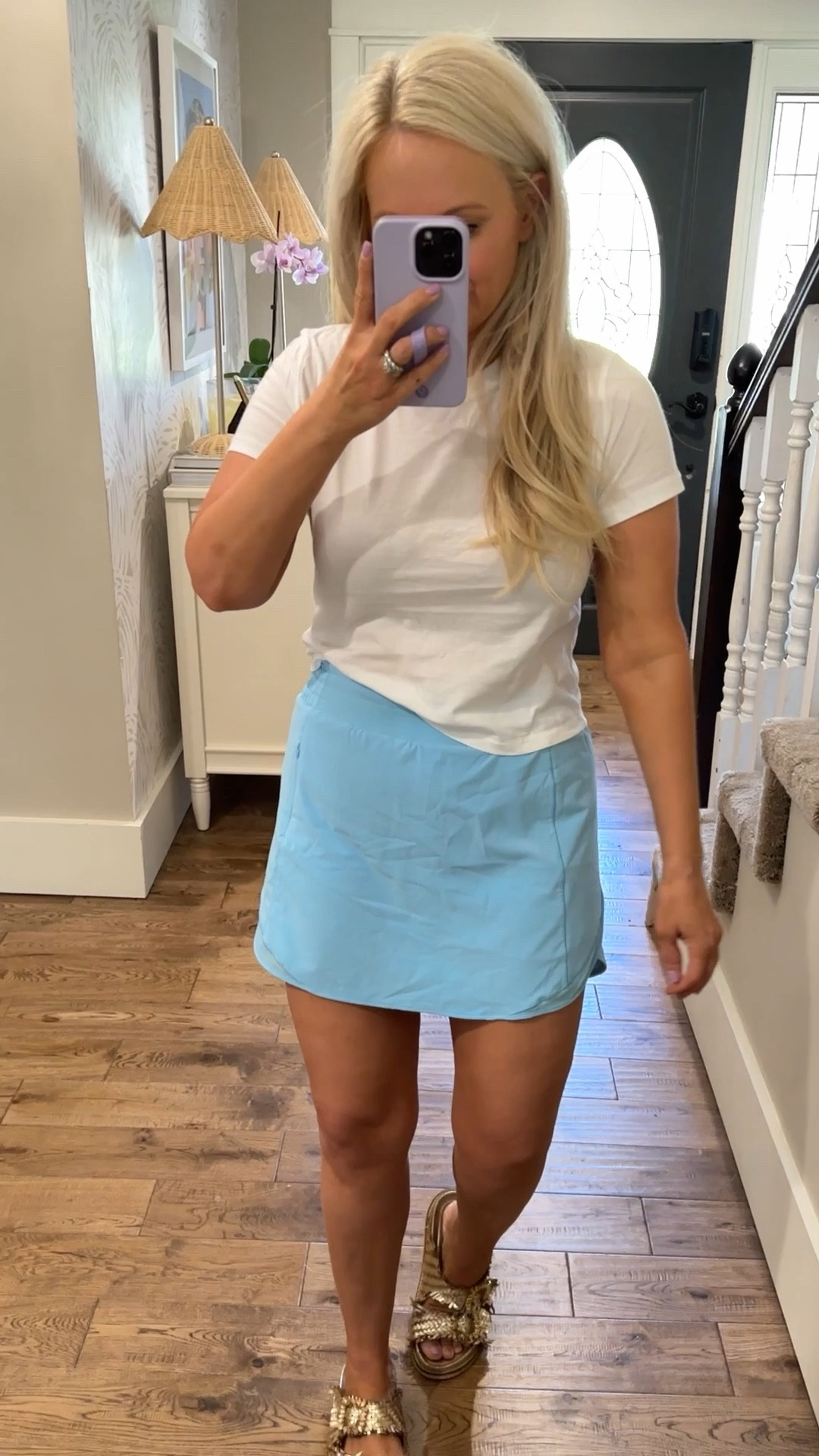 Green leather shop skirt yoga