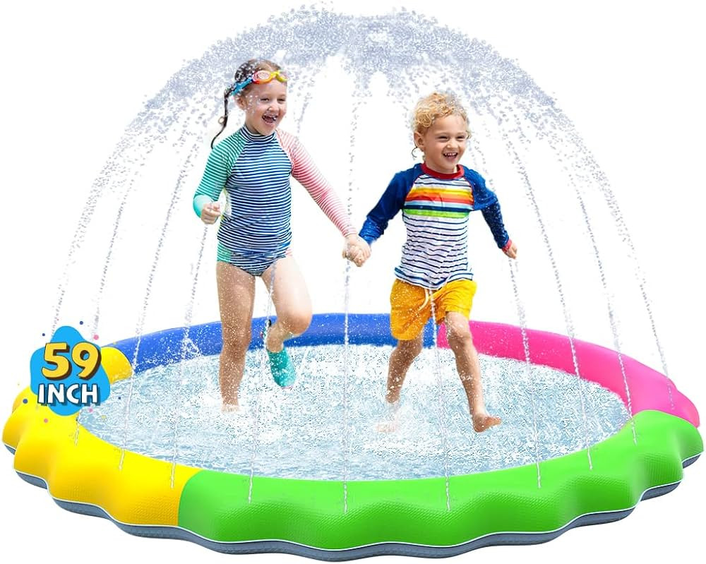 VISTOP Non-Slip Splash Pad for Kids and Dog, Thicken Sprinkler Pool Summer Outdoor Water Toys - F... | Amazon (US)