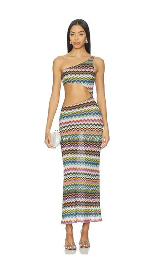 Missoni Long Cover Up Dress in Metallic Gold. - size 40 | Revolve Clothing (Global)