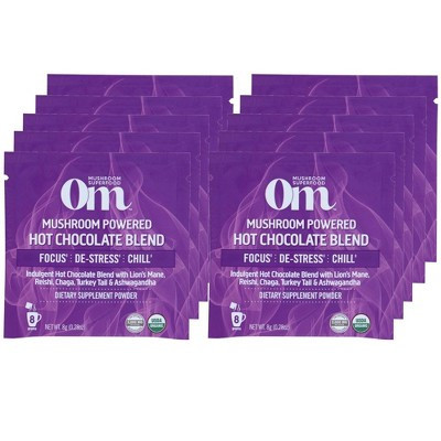 Om Mushroom Organic Hot Chocolate Powder - Case of 10/.28 oz | Target