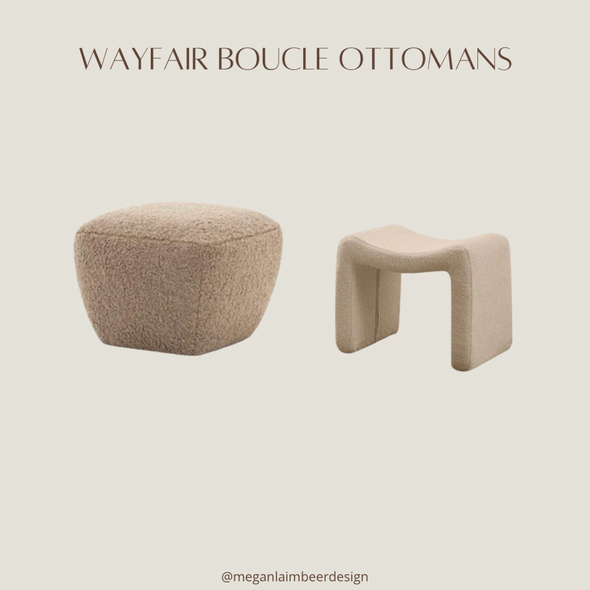 Wayfair boucle ottomans 

#LTKhome #LTKsalealert