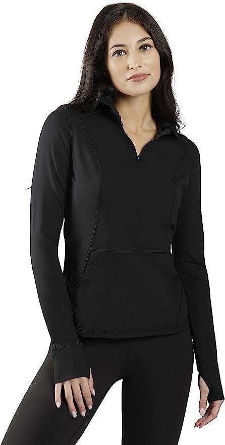 Yogalicious Nude Tech Half Zip Long Sleeve Jacket with Front Pockets | Amazon (US)