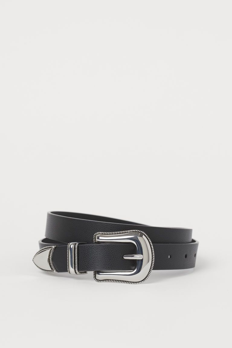 H & M - Belt with Large Buckle - Black | H&M (US + CA)