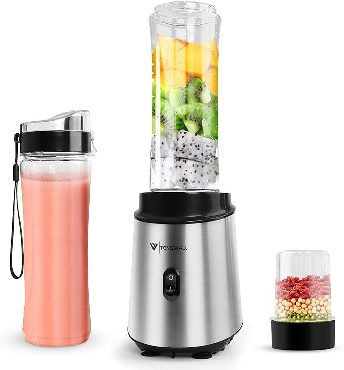 Personal Blender, Blender Shakes and Smoothies , 400 Watt Smoothie Blender Frozen Food and Vegeta... | Amazon (US)