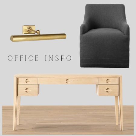 Inspo for my office project! I love the McGee & co. Desk! 

Office decor, office furniture, McGee & co., studio McGee, picture light, visual comfort, gold picture light, white oak desk, upholstered chair 

#LTKhome #LTKstyletip