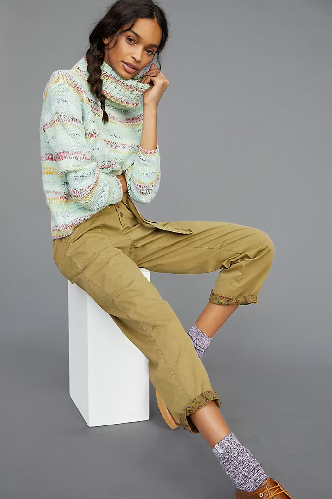 Elysa Cropped Turtleneck Sweater | Anthropologie (US)