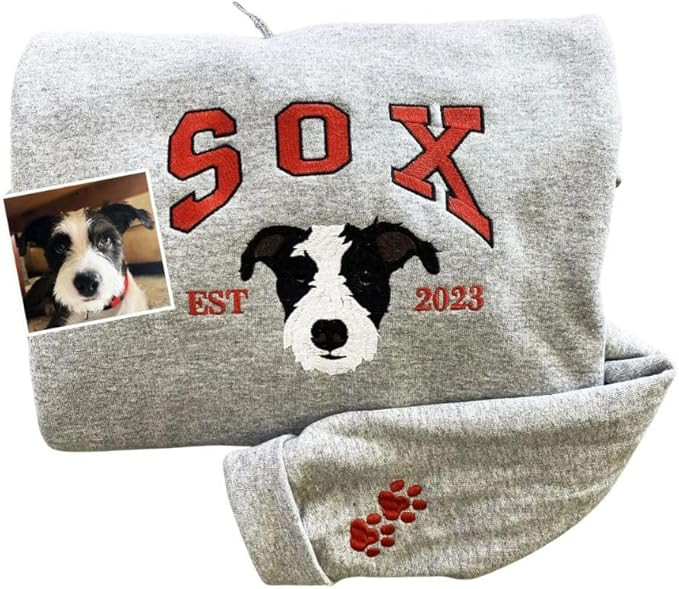 Custom Dog Portrait Sweatshirt from Photo – Personalized Pet Memorial Gift for Dog Moms, Cat Lo... | Amazon (US)