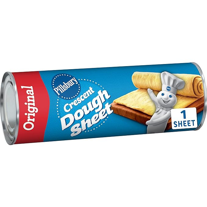 Pillsbury Crescent Dough Sheet, Original, Refrigerated Canned Pastry Dough, 1 Sheet, 8 oz | Amazon (US)