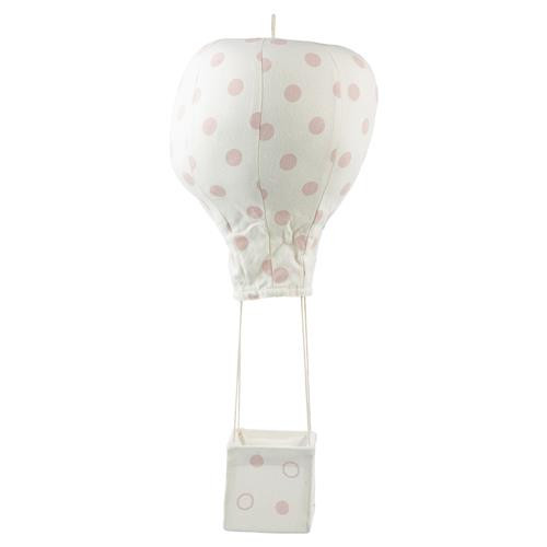 Lil' Pyar Modern Polka Dot Light Pink Small Hot Air Balloon Mobile | Kathy Kuo Home