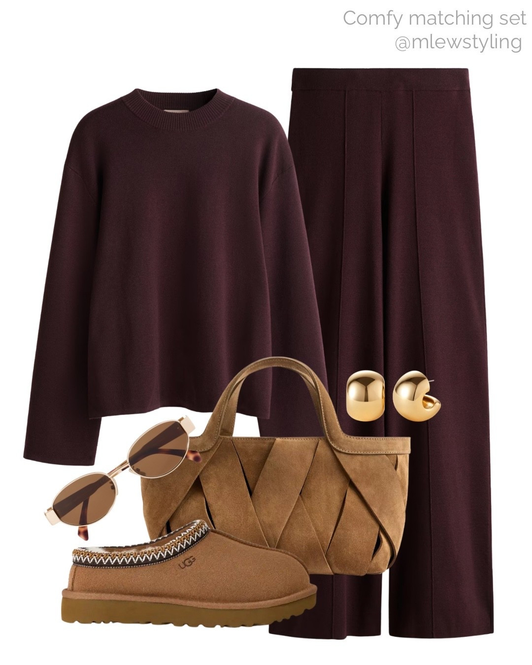 Burgundy matching set new-in from H&M 🤎

Tags: Zara suede bag, Ugg tazz boots, Celine sunglasses from Nordstrom, co-ord, travel outfit, airport look, weekend vibes, fall fashion, late summer outfit, autumn look, back to school 

#LTKShoeCrush #LTKTravel #LTKItBag