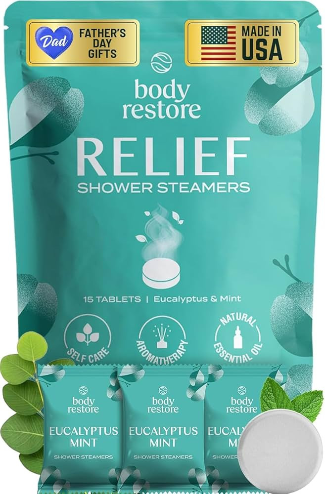 Body Restore Shower Steamers Aromatherapy 15 Pack \u2013 Fathers Day Gift for Dad, Birthday Gifts... | Amazon (US)