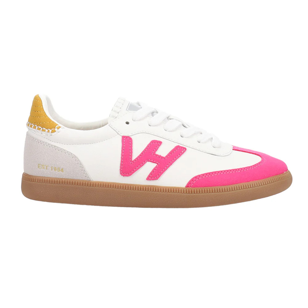 Shop Pink, White Womens Vintage Havana Crisp Lace Up Sneakers | Shoebacca