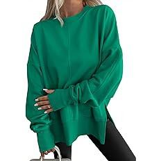 ANRABESS Women Oversized Sweatshirts Thumbhole Long Sleeve Hoodies Shirts 2025 Fall Side Slit Pul... | Amazon (US)