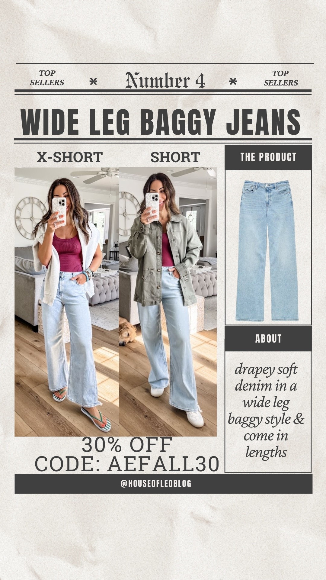 American Eagle code AEFALL30. Left baggy jeans 0 xshort. Baggy jeans 0 short

#LTKOver40 #LTKPetite #LTKSaleAlert