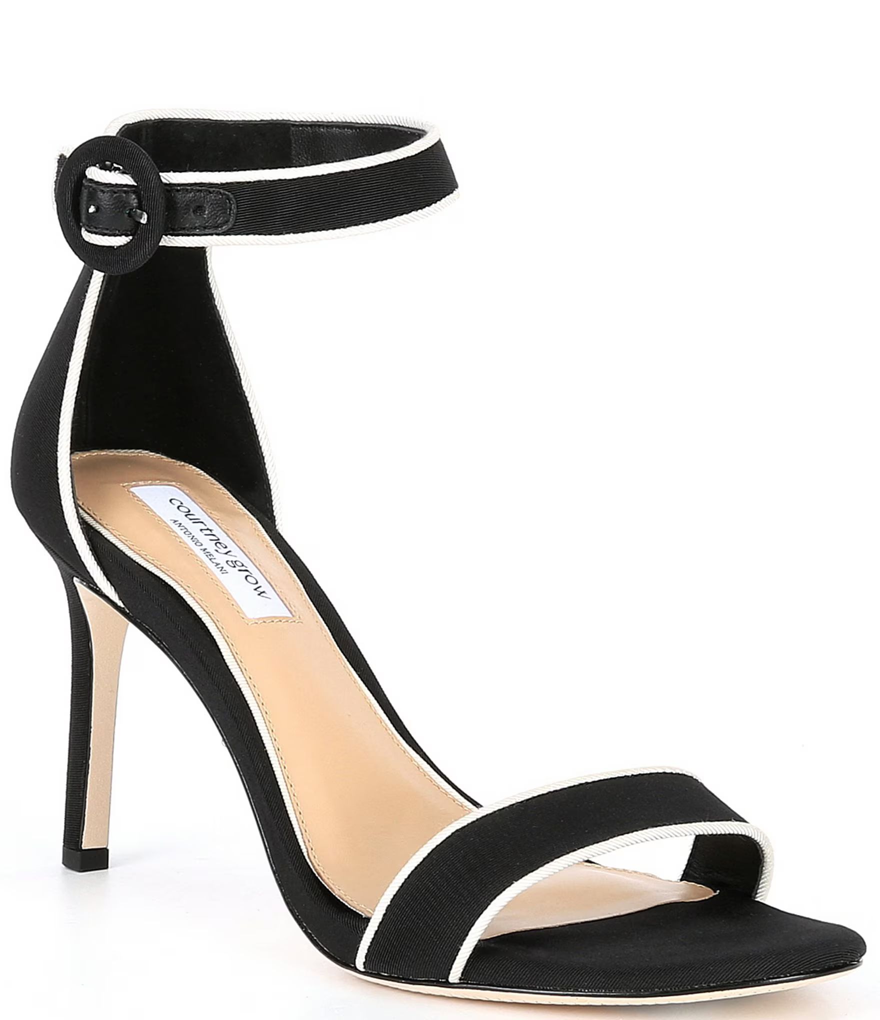 x Courtney Grow Sam Open Toe Ankle Strap Dress Heels | Dillard's