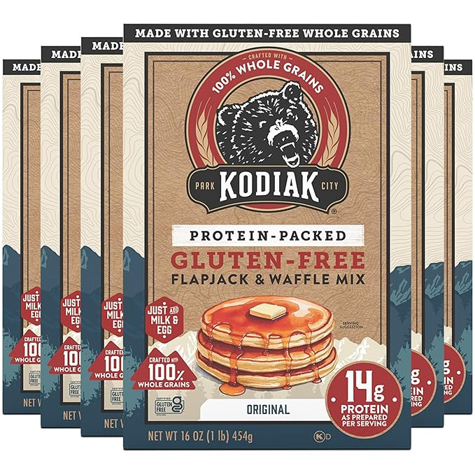 Kodiak Cakes Frontier Oat Gluten Free Protein Pancake and Waffle Mix, 16oz (Pack of 6) | Amazon (US)