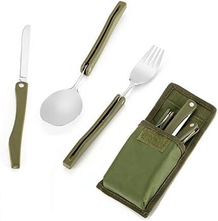 BlueSunshine Compact Foldable Cutlery Utensil Set for Travel Outdoor Camping Hiking Picnic BBQ Fi... | Amazon (US)