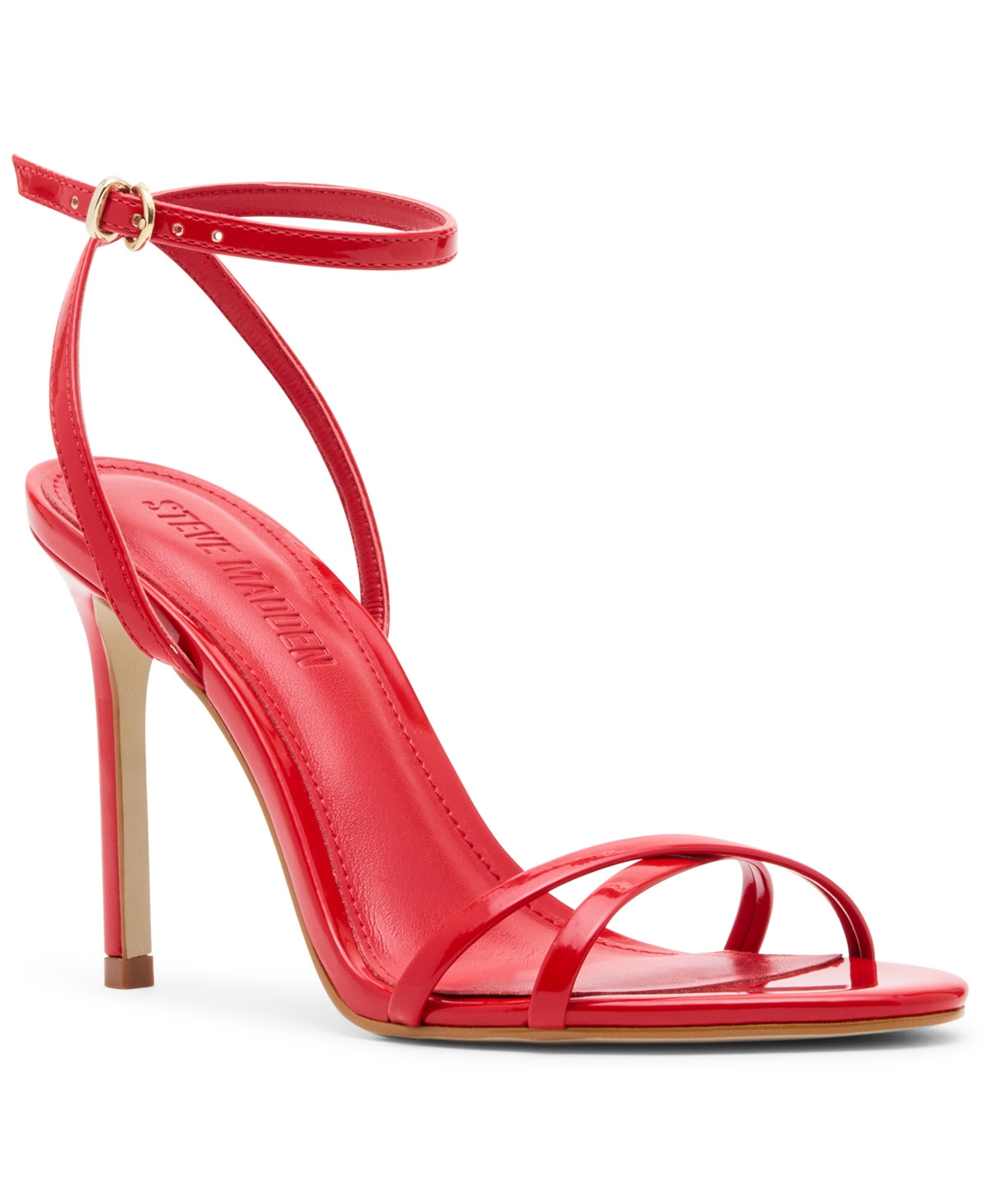 Steve Madden Women's Jypsey Strappy High-Heel Dress Sandals - Red Patent | Macy's