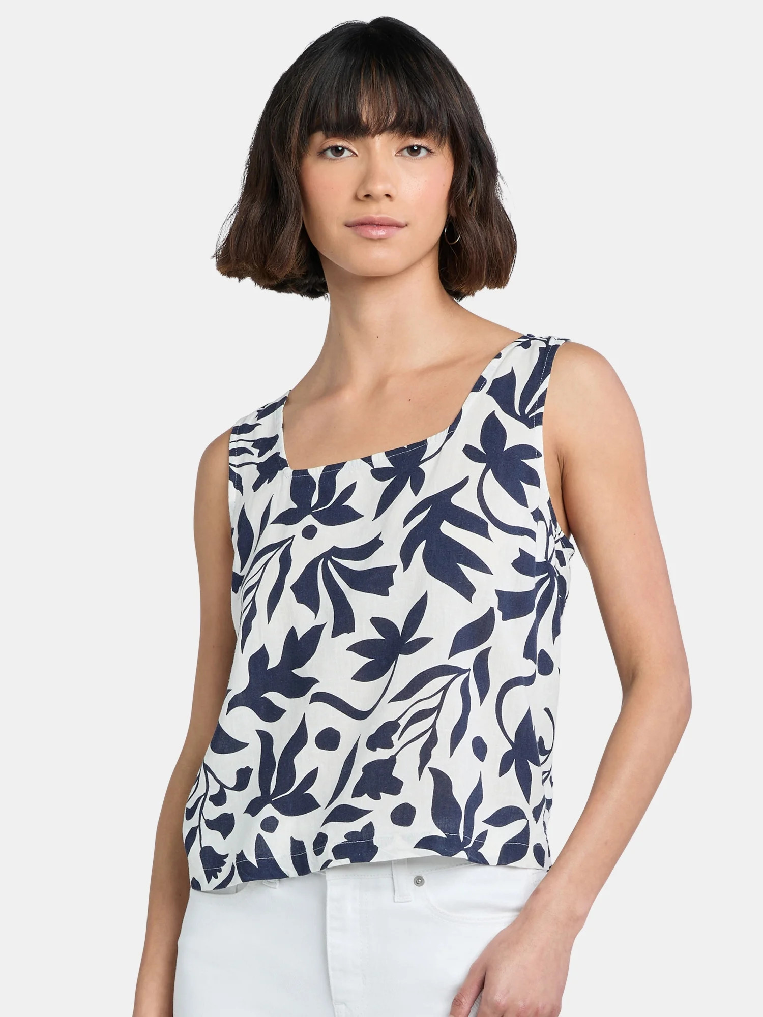 Time and Tru Women's Woven Tank Top, Sizes XS-XXXL | Walmart (US)