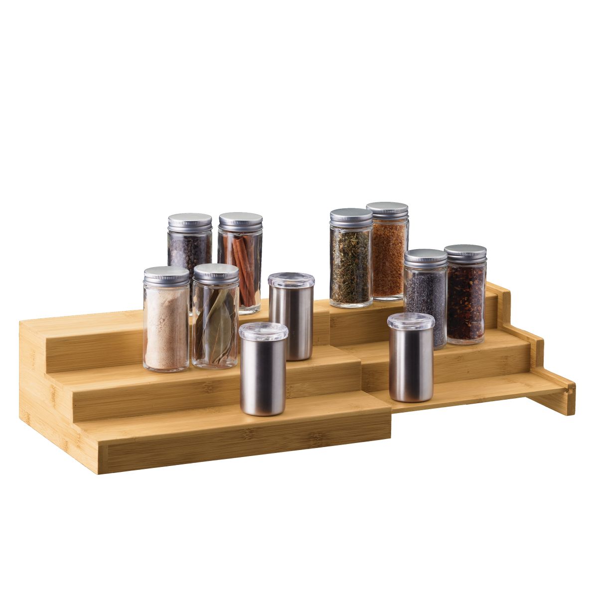 3-Tier Bamboo Expanding Shelf | The Container Store