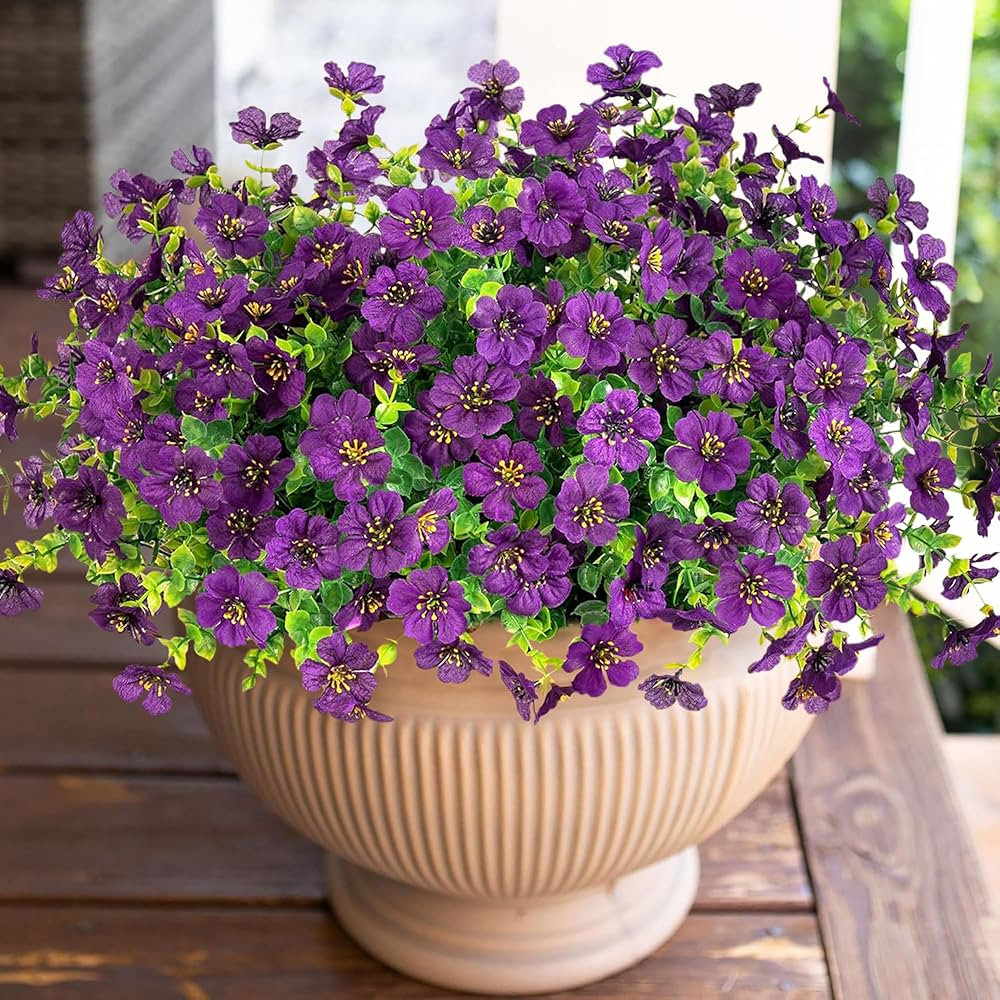 Artificial Flowers for Outdoor Indoor Garden Home Decoration, Faux Flower Daisy with Eucalyptus L... | Amazon (US)