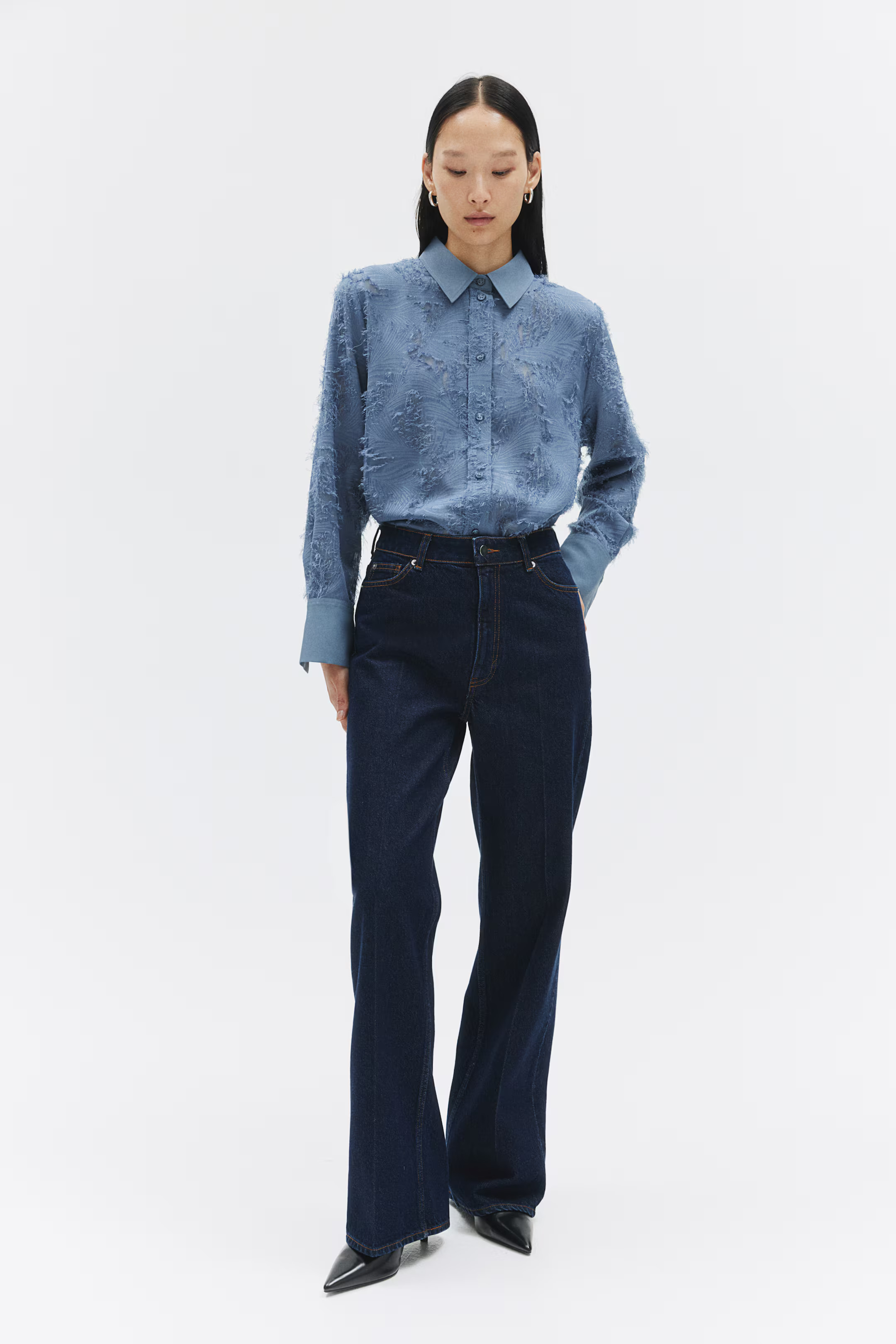 Bluse aus Strukturstoff | H&M (DE, AT, CH, NL, FI)