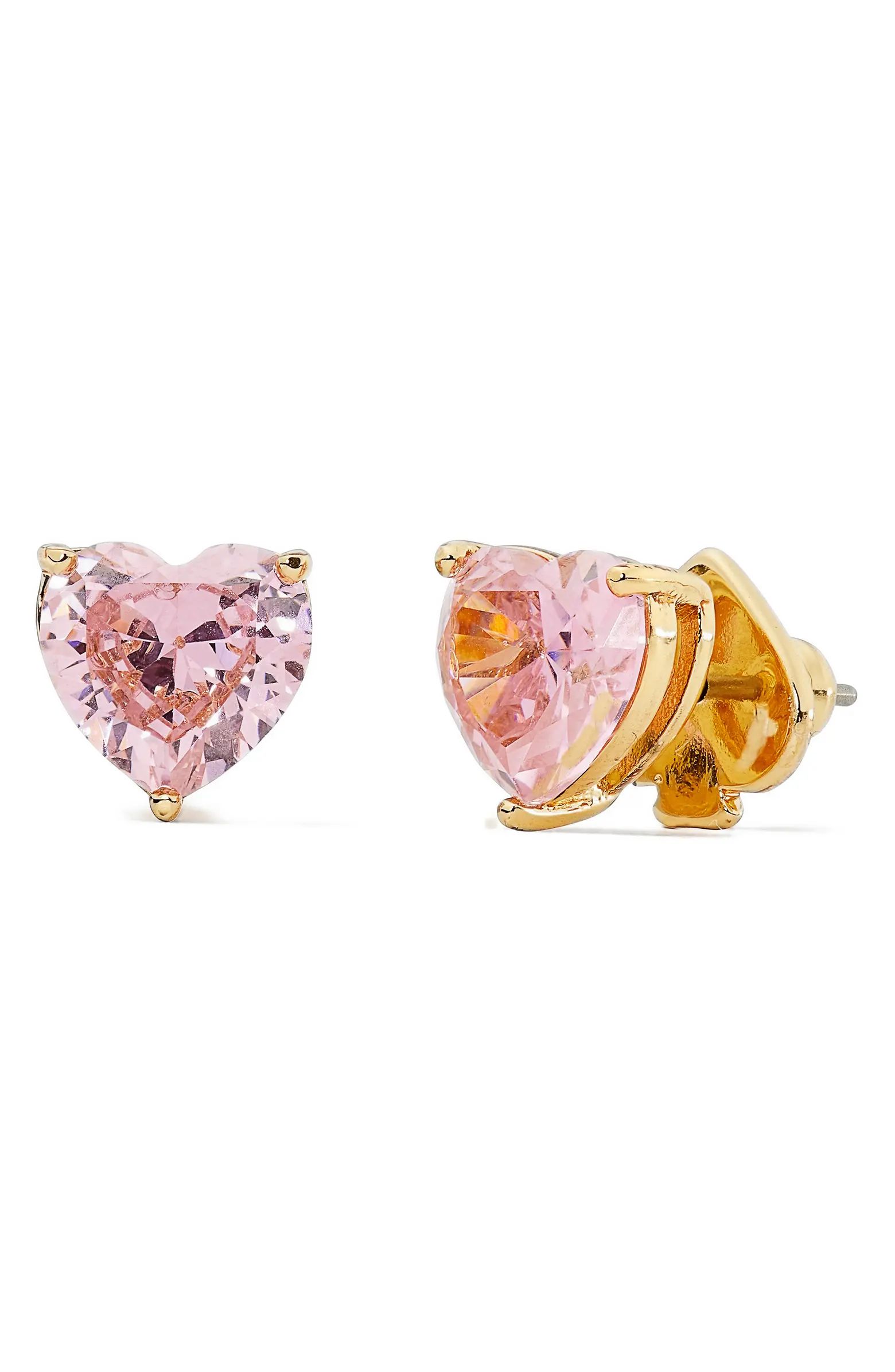 my love cubic zirconia heart stud earrings | Nordstrom