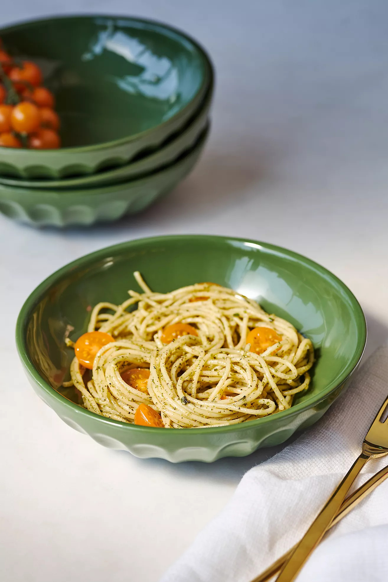 The Latte Stoneware Pasta Bowls, Set of 4: Amelie Edition | Anthropologie (US)