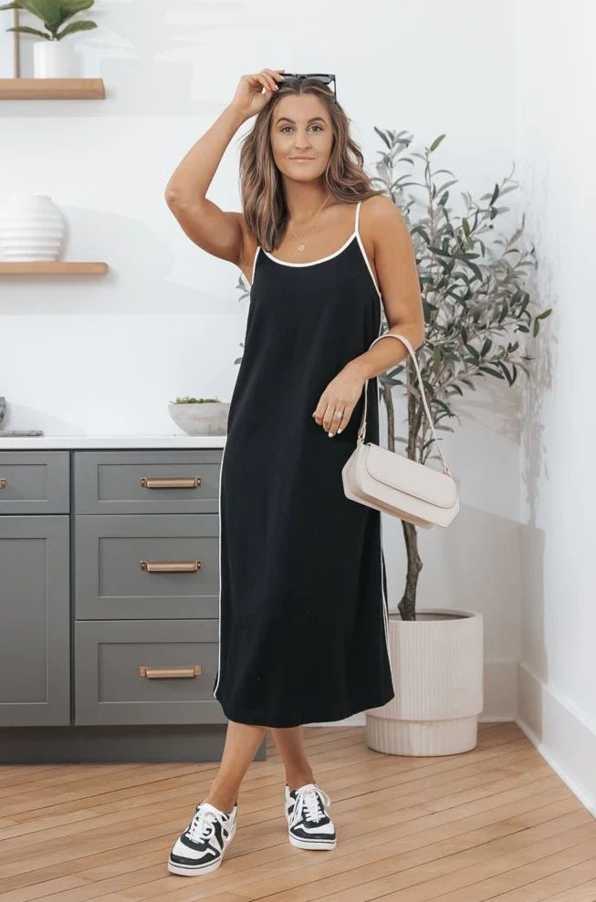 Black Linen Midi Dress | Magnolia Boutique