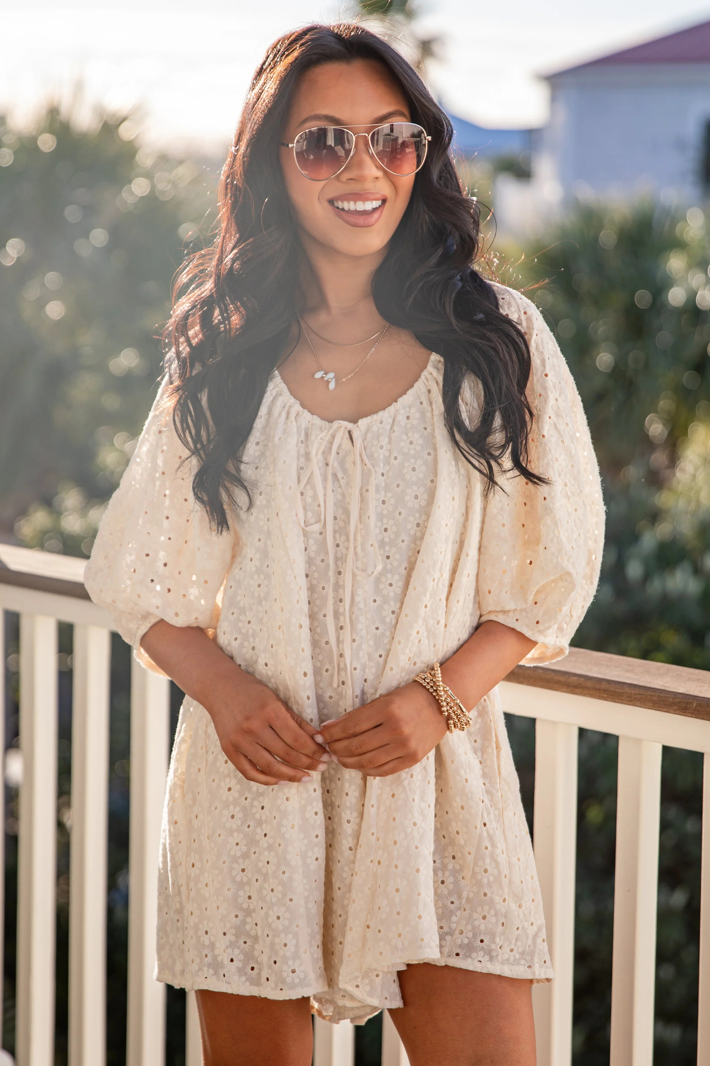 Delicate Charm Eyelet Romper | Trendy Women's Romper | ShopDressUp | Dress Up