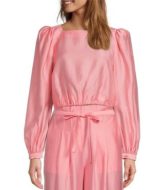 Antonio Melani Patricia Square Neck Long Sleeve Tencel Blend Coordinating Blouse | Dillard's | Dillard's