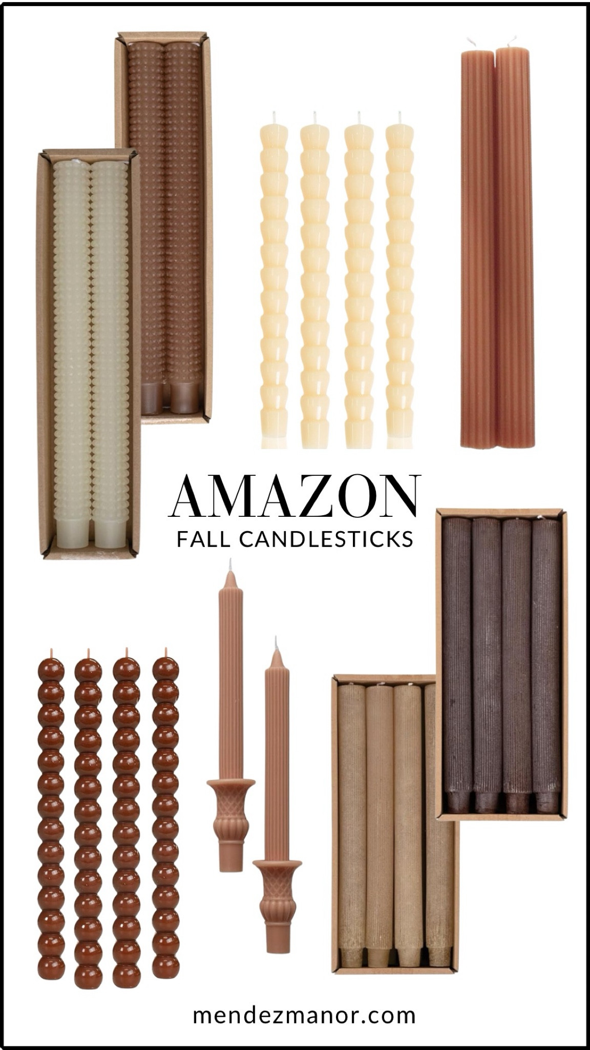 Some of my favorite Amazon candlesticks for your fall dinner table or mantel. 

I like picking 3 or 4 styles/colors and mixing them together! 

#falldecor #candlesticks #tablescape #tabledecor #thanksgiving

#LTKStyleTip #LTKHoliday #LTKHome