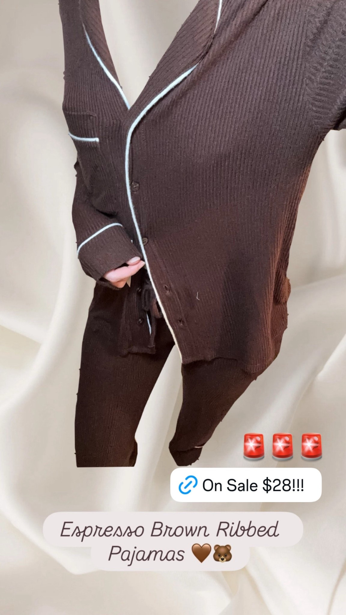 Espresso Brown Pajamas - Varies in 4 different colors. 

Pajamas are on sale today 30% off! Making it $12 off! Only $28!! 

#LTKHoliday #LTKCyberWeek #LTKGiftGuide
