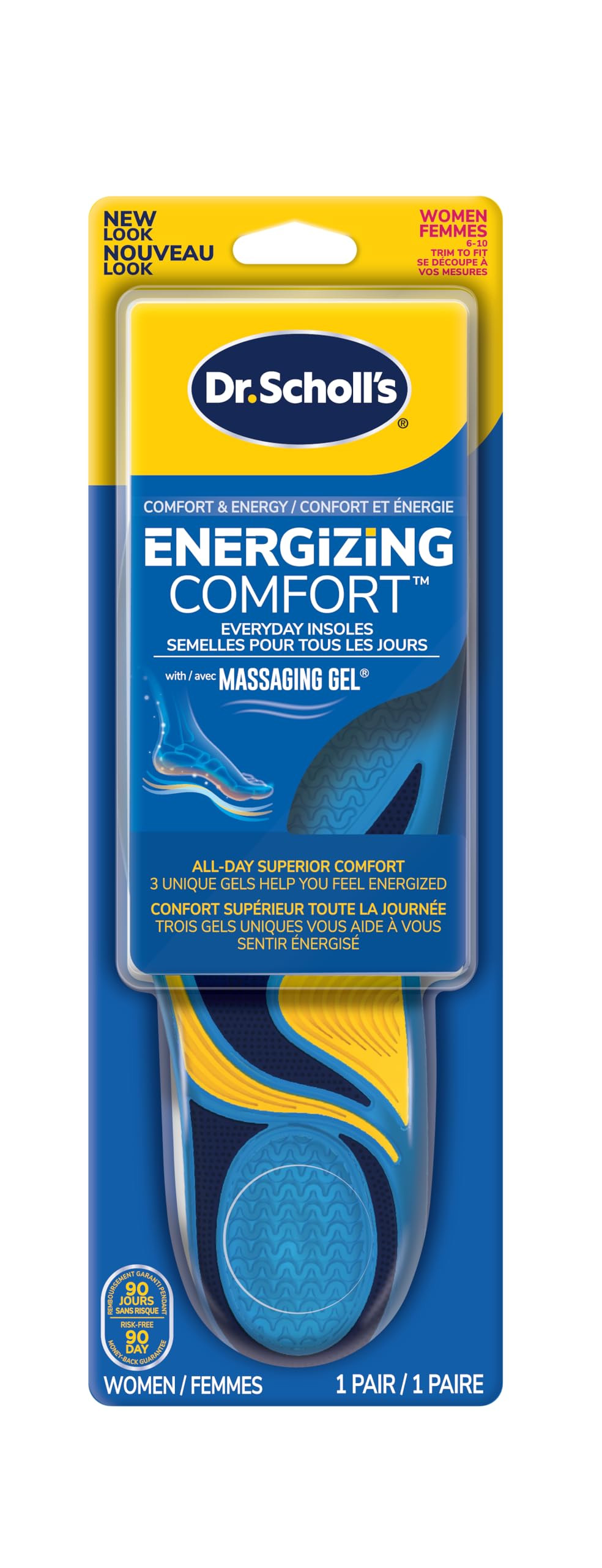 Dr. Scholl’s Energizing Comfort Everyday Insoles with Massaging Gel®, On Your Feet All-day Ene... | Amazon (CA)
