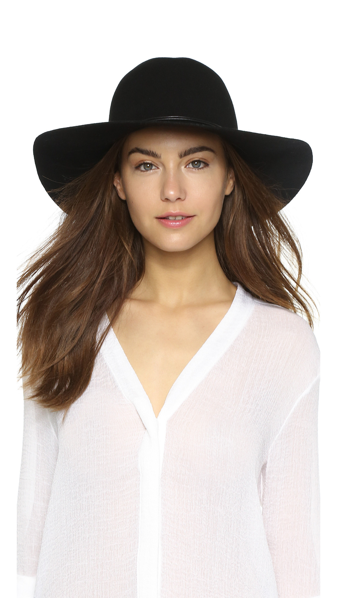 Wool Felt Round Crown Floppy Hat | Shopbop