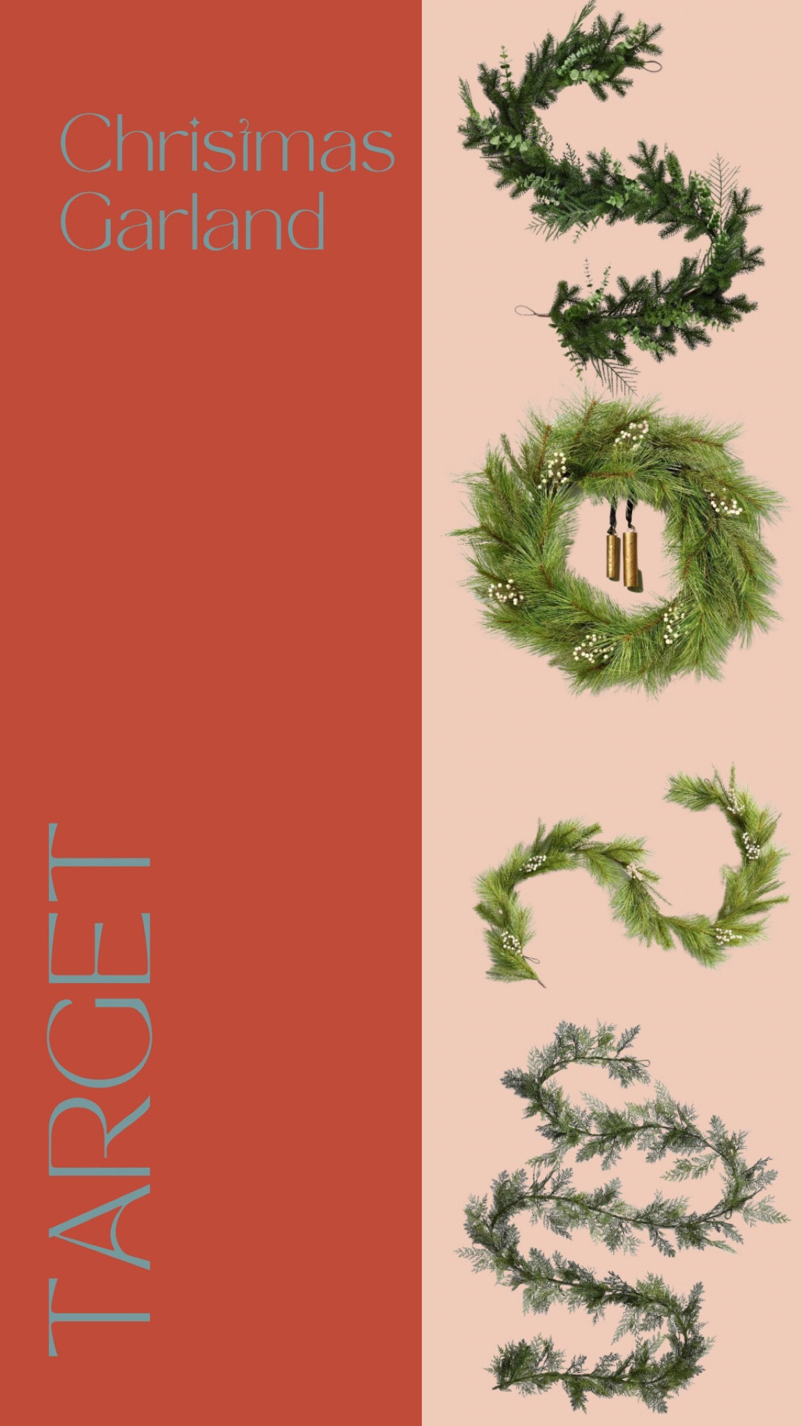 The target Christmas garland I use to decorate my home for the holidays! 

#LTKHoliday #LTKfindsunder50 #LTKhome