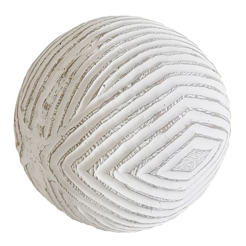 White Textured Ball, 4" | At Home