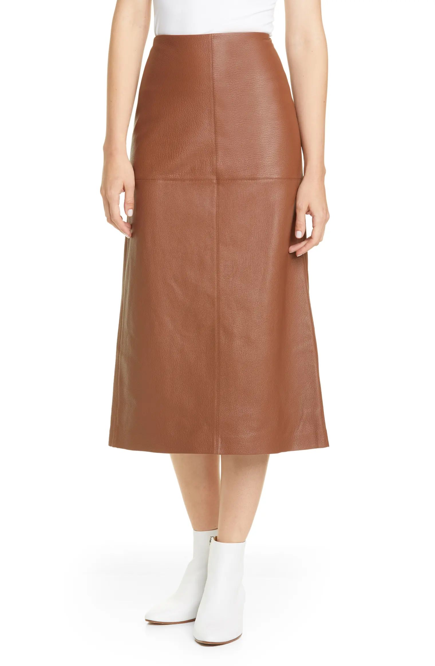 Pascoe Leather Midi Skirt | Nordstrom