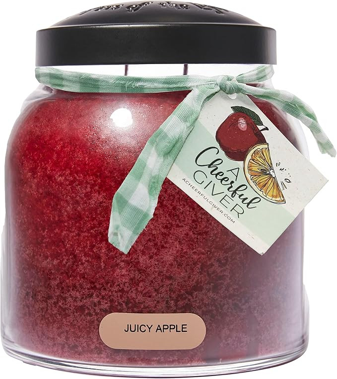 A Cheerful Giver - Juicy Apple - 34oz Papa Scented Candle Jar with Lid - Keepers of the Light - 1... | Amazon (US)