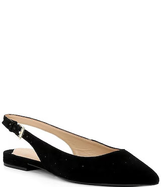 Lauren Ralph Lauren Londyn Suede Slingback Pointed Toe Ballet Flats | Dillard's | Dillard's