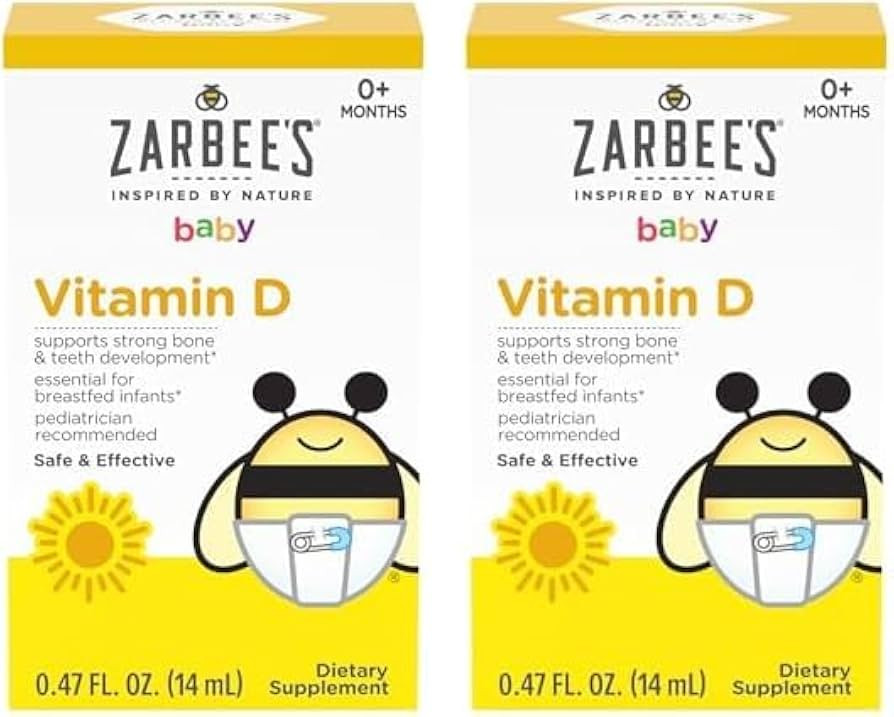 Zarbee's Vitamin D Drops for Infants, 400IU (10mcg) Baby & Toddler Liquid Supplement, Newborn & U... | Amazon (US)