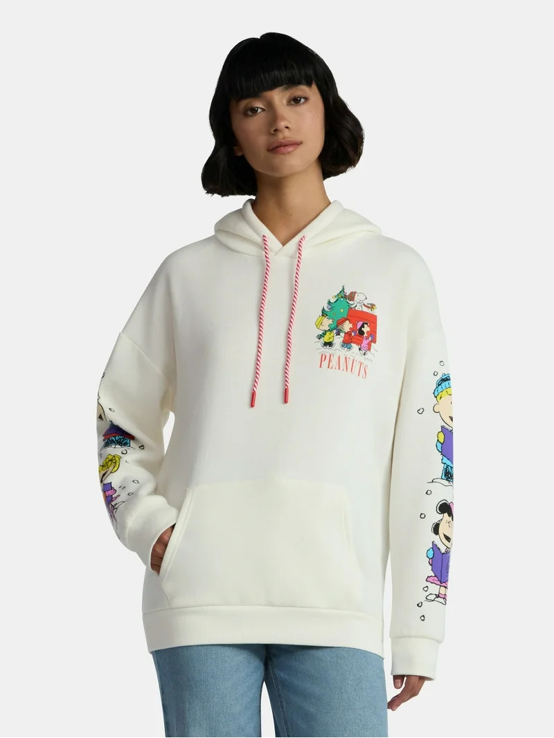 Christmas Peanuts Women's Graphic Hoodie, Sizes XXS-XXL | Walmart (US)
