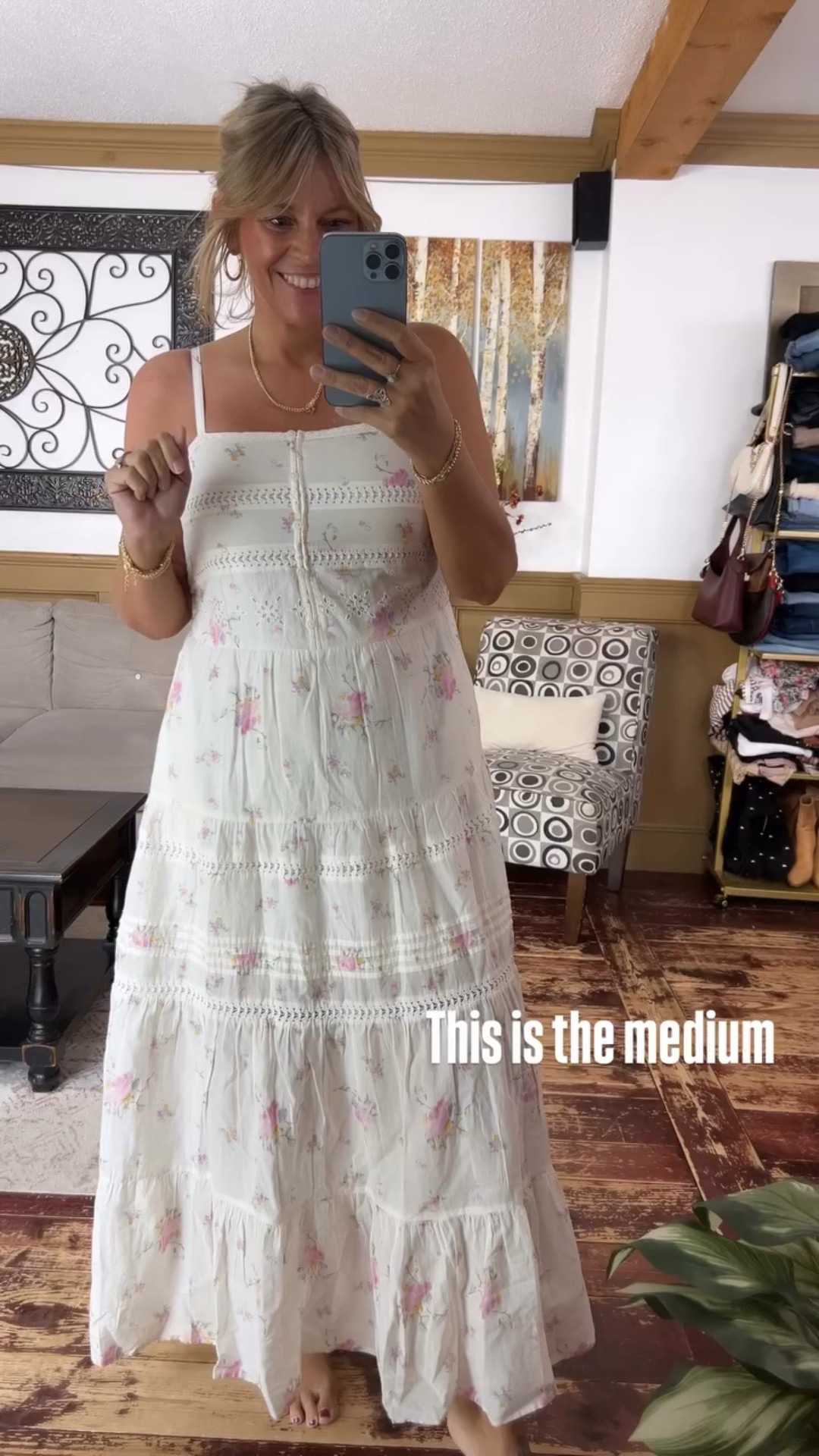 This is the medium! Love this romantic style dress 👗 

#LTKMidsize #LTKootd #LTKOver40